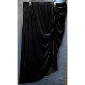 CIDER Womens 4XL Black Elastic Waist Flor Velvet Burn-Out Witchy/Whimsy Goth